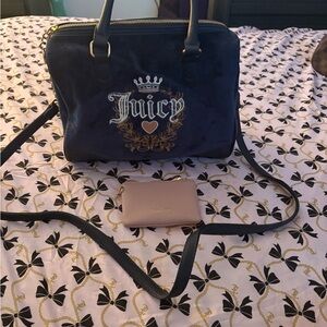 Juicy couture satchel + matching wallet set